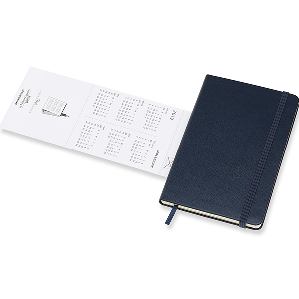 Карманный еженедельник с заметками Moleskine 2019 твердый Сапфир