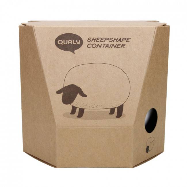 Контейнер для хранения ватных палочек и дисков Qualy Sheepshape Cotton Box Black