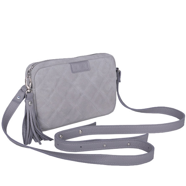 Сумка-клатч из кожи JIZUZ Clutch Grey Suede