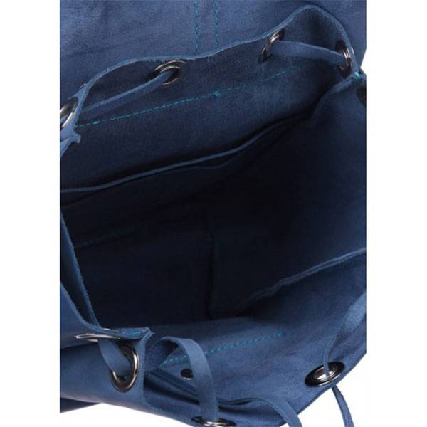 Шкіряний жіночий рюкзак Dekey Classic Індиго