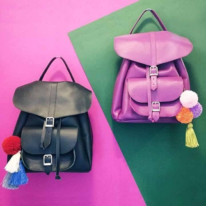 Шкіряний жіночий рюкзак Dekey Classic Індиго