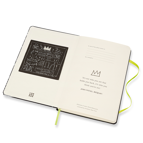 Средний блокнот Moleskine Basquiat Твердая обложка Черный Линия