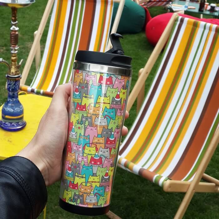 Термокружка Ziz Зимние Коты (380 мл)