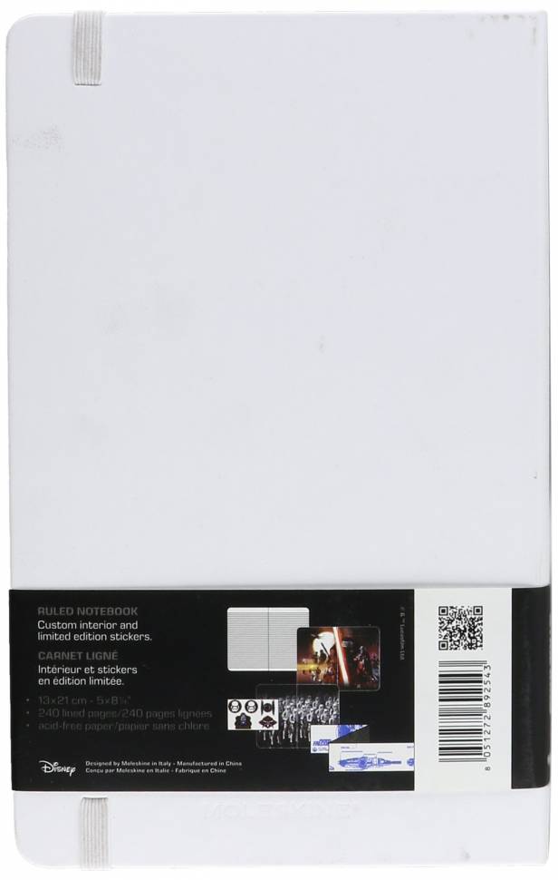 Средний блокнот Moleskine STAR WARS VII линия белый