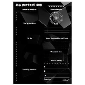 Отрывной ежедневник My Perfect Day Черный + ручка A5 62 листа