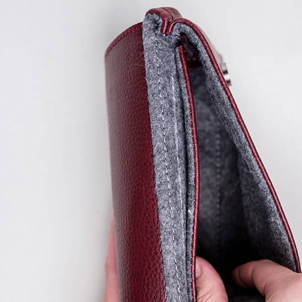 Поясна сумка з екокожі Ornament Бордо