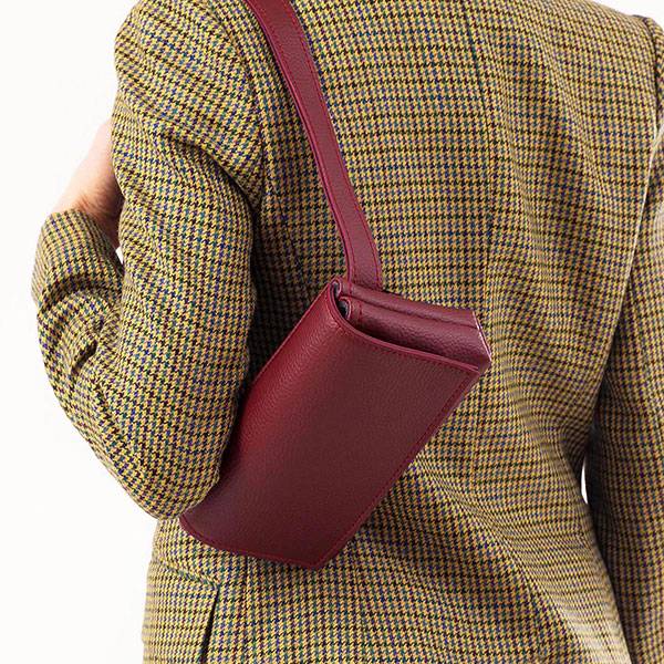 Поясна сумка з екокожі Ornament Бордо