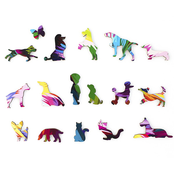 Деревянный пазл The Family Терьер + секретный пазл