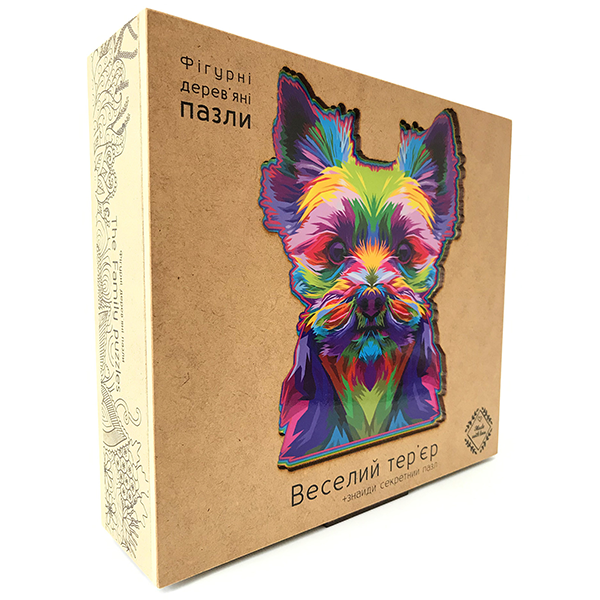 Деревянный пазл The Family Терьер + секретный пазл