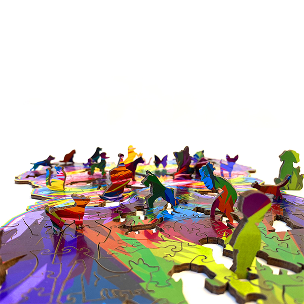 Деревянный пазл The Family Терьер + секретный пазл