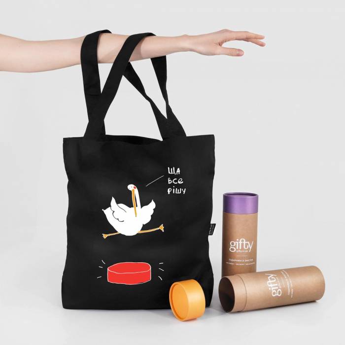Эко сумка Гусь L Щя Всьо Рішу