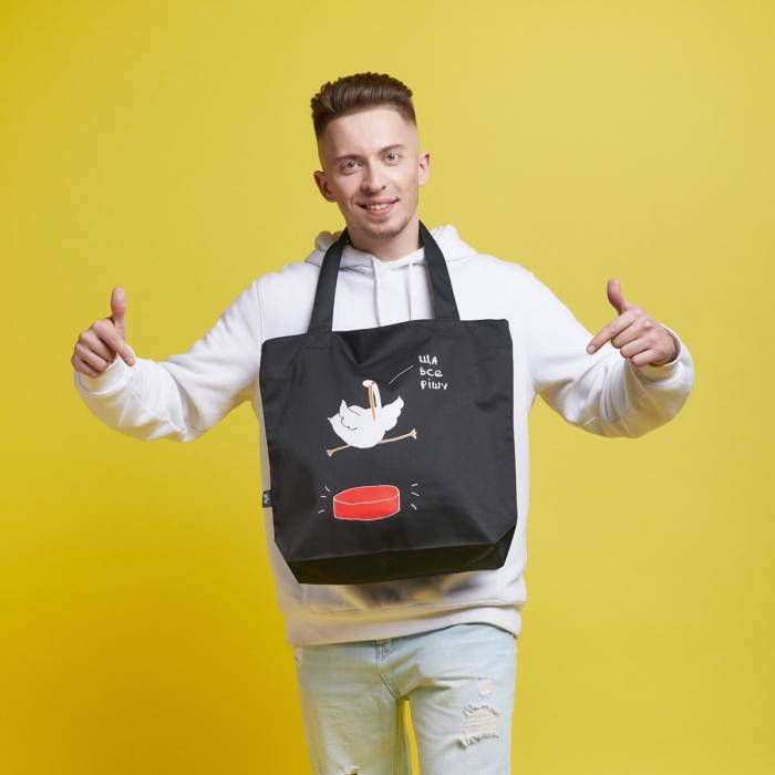 Эко сумка Гусь L Щя Всьо Рішу