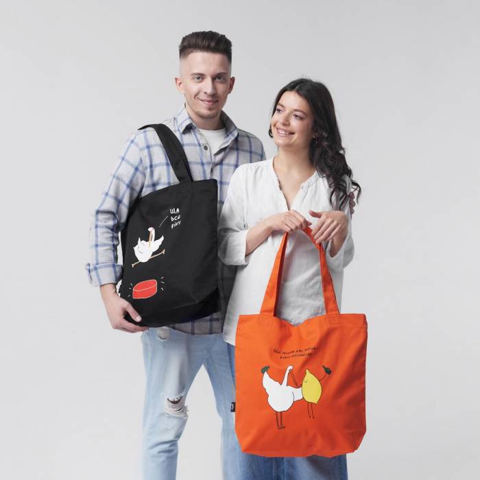 Эко сумка Гусь L Щя Всьо Рішу