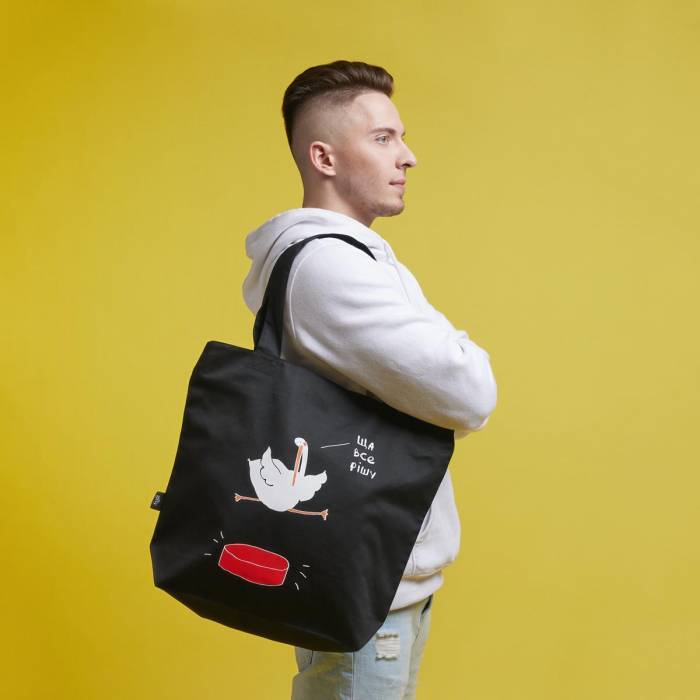 Эко сумка Гусь L Щя Всьо Рішу