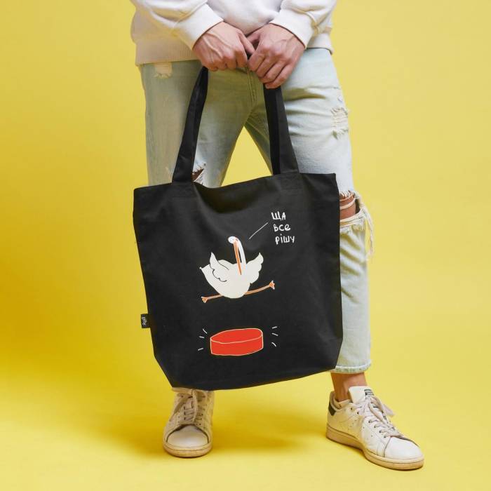 Эко сумка Гусь L Щя Всьо Рішу