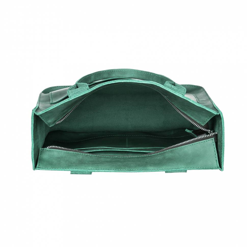 Кожаная сумка Перфекто Dekey Изумрудная