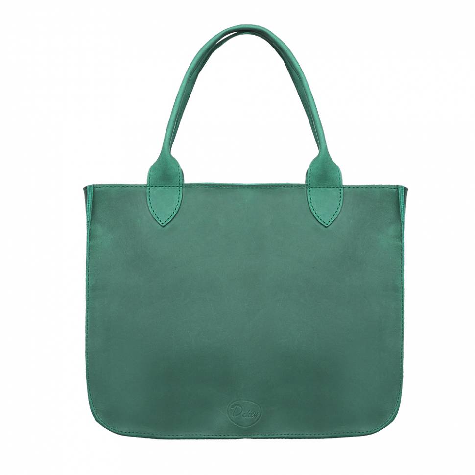 Кожаная сумка Перфекто Dekey Изумрудная