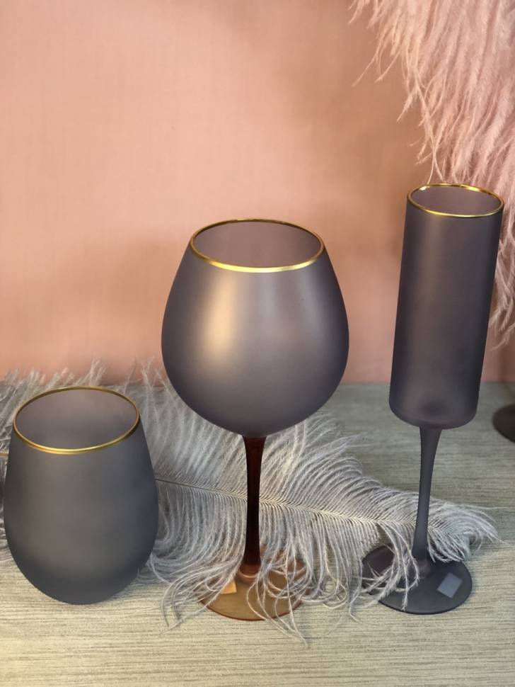 Набор бокалов (4 шт) для шампанского Леди Грей 250 мл