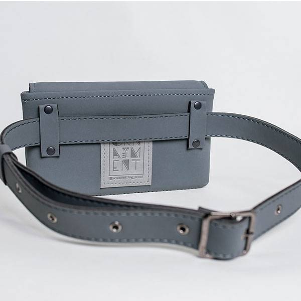 Поясная сумка из экокожи Ornament Графит