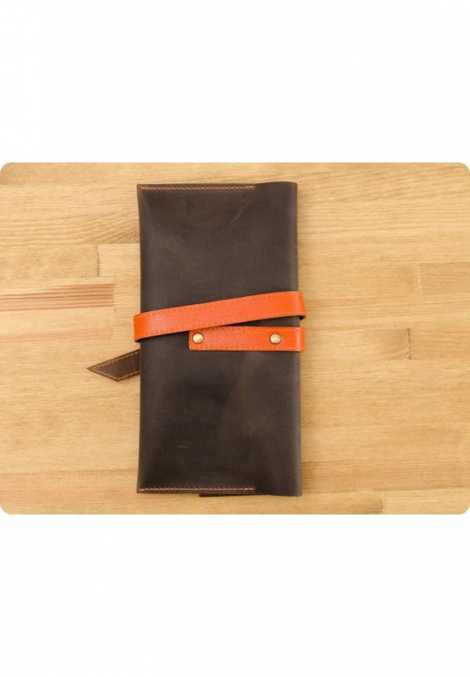 Кожаный дорожный кейс BlankNote Орех Мандарин