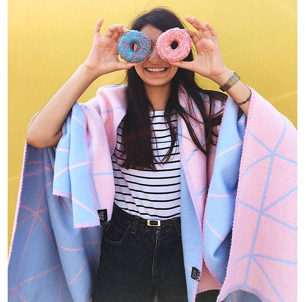 Плед з бавовни Woolkrafts Poly 140х200 см