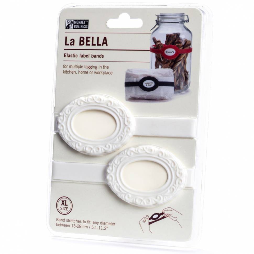 Набір універсальних бирок Monkey Business La Bella XL Білий