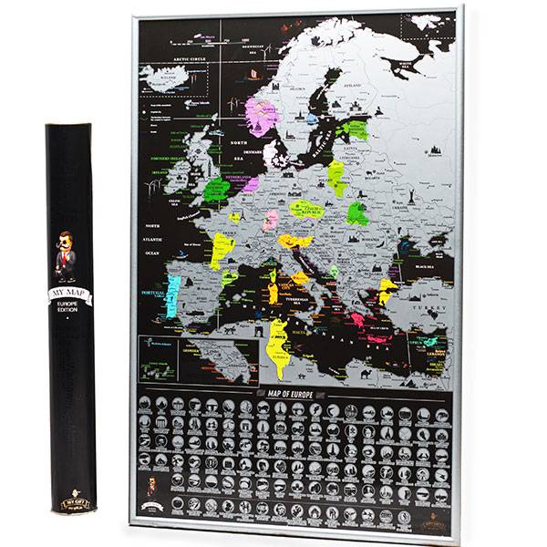 Скретч карта Європи My Map Europe edition