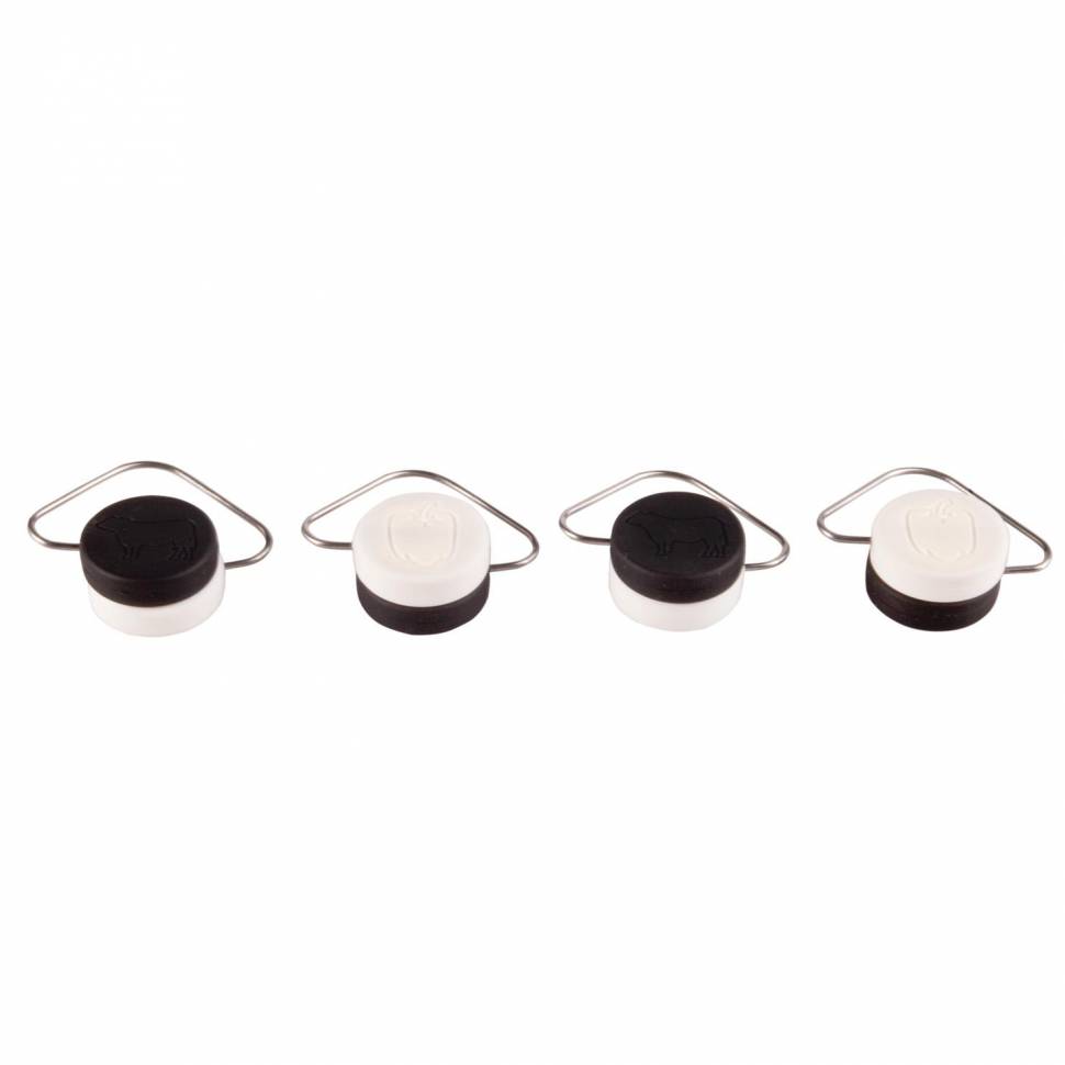 Набір нековзних ніжок для обробних дощок Dreamfarm Chobs Meat Black &amp; Veg White