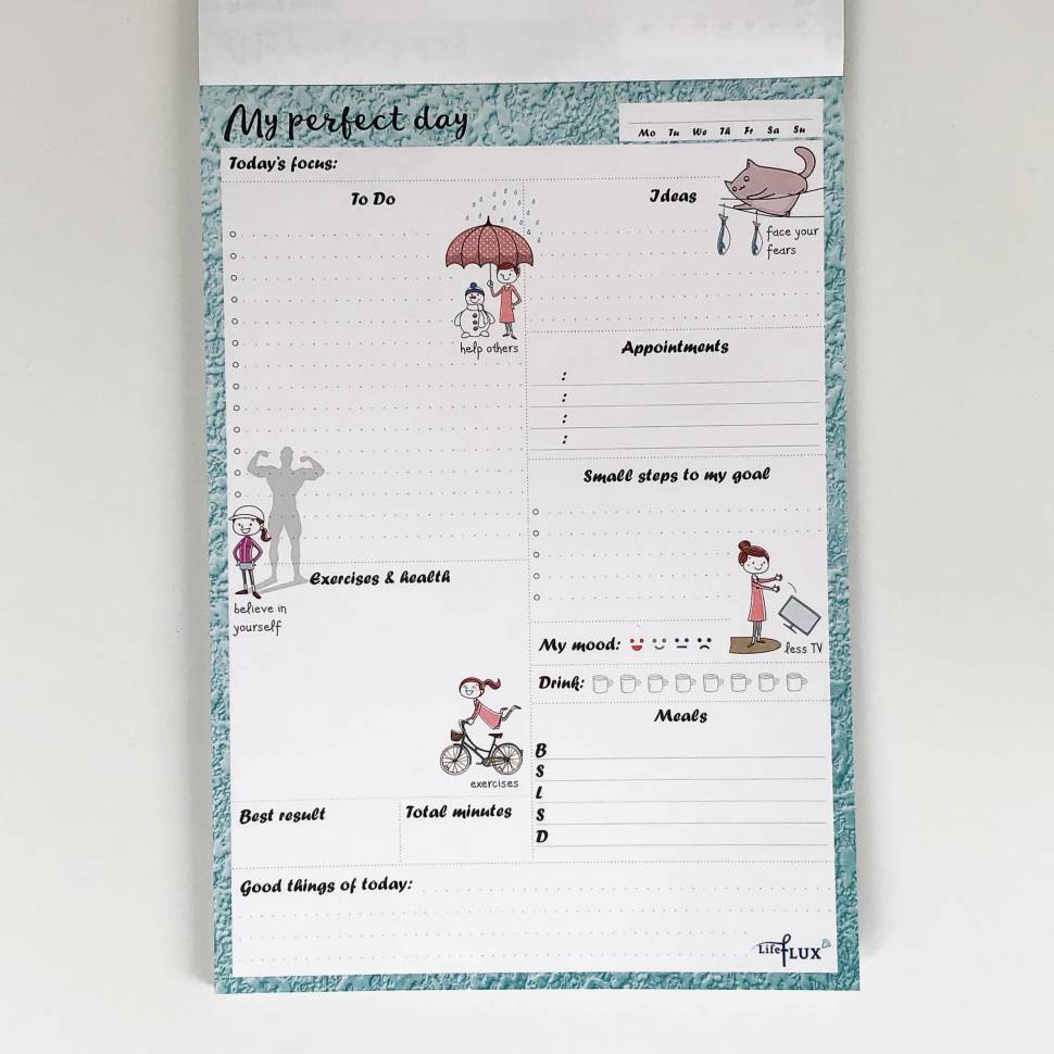 Отрывной ежедневник My Perfect Day Вдохновляющий A5 62 листа