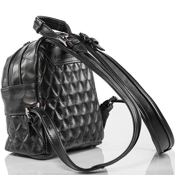 Рюкзак шкіряний стьобаний Мона-2 Yana Belyaeva Чорний