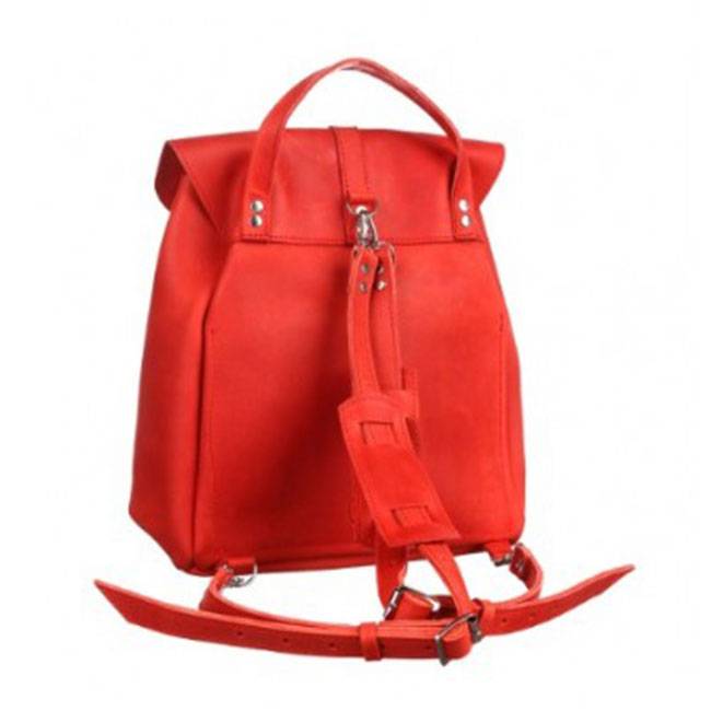 Шкіряний жіночий рюкзак Dekey Classic Червоний