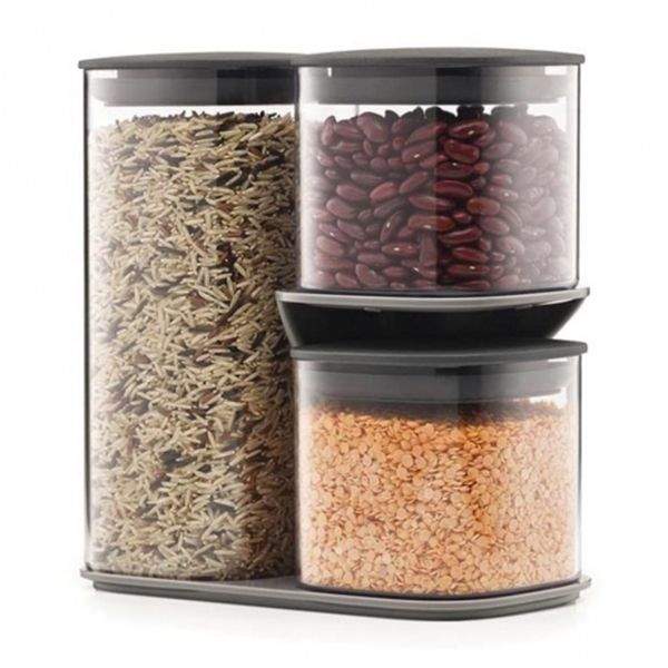 Набір Ємностей для Зберігання Joseph Joseph Podium Чорні 3 предмета