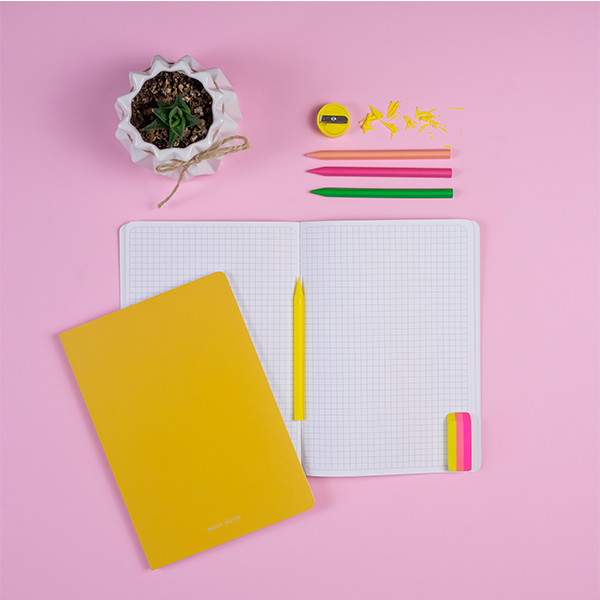 Тетрадь Daily Notes Yellow Клетка