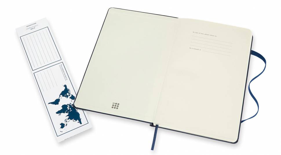 Средний Блокнот Moleskine Classic Extra Линия-Чистые листы Сапфир