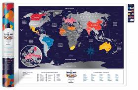Скретч-карта мира на английском Travel Map Holiday