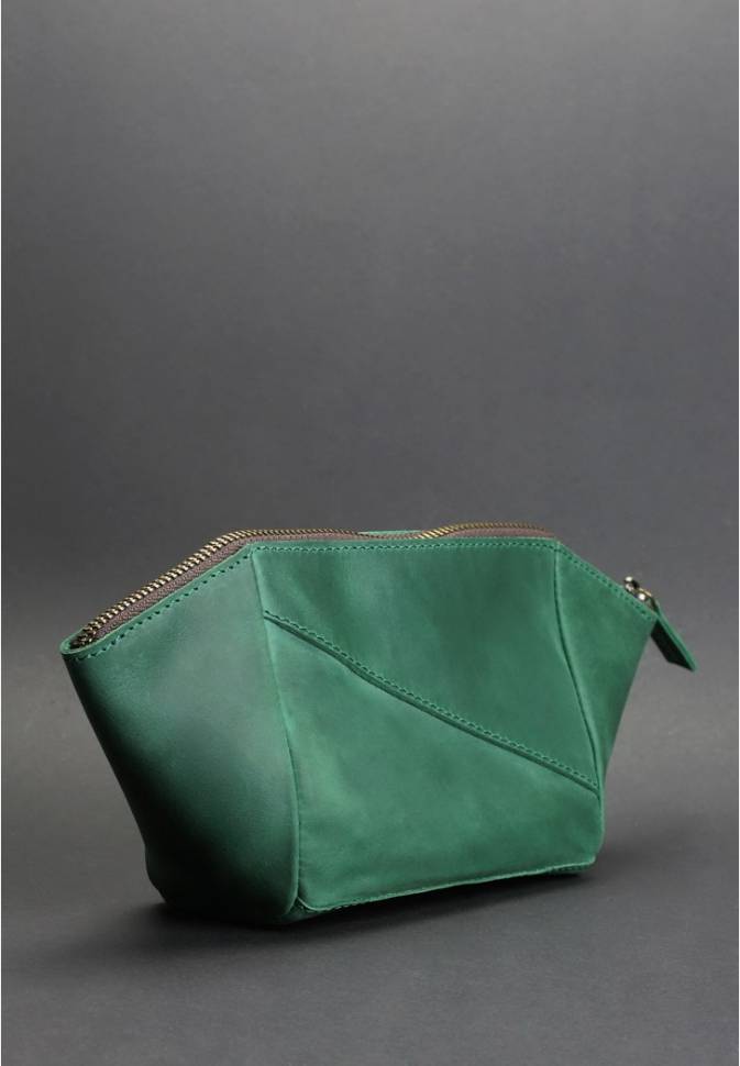 Кожаная косметичка Blanknote Изумруд