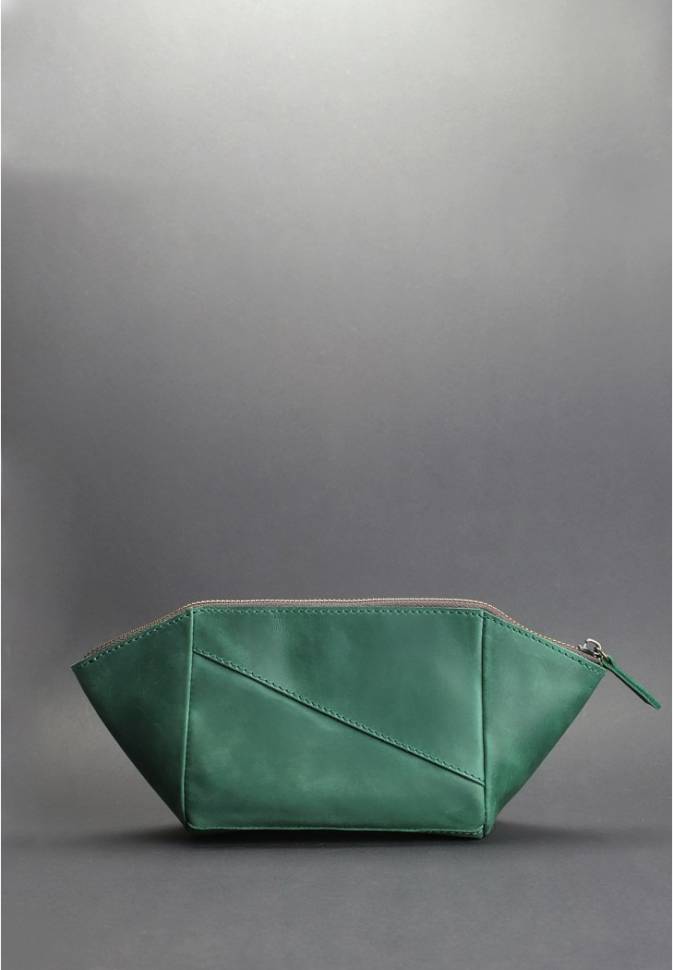 Кожаная косметичка Blanknote Изумруд