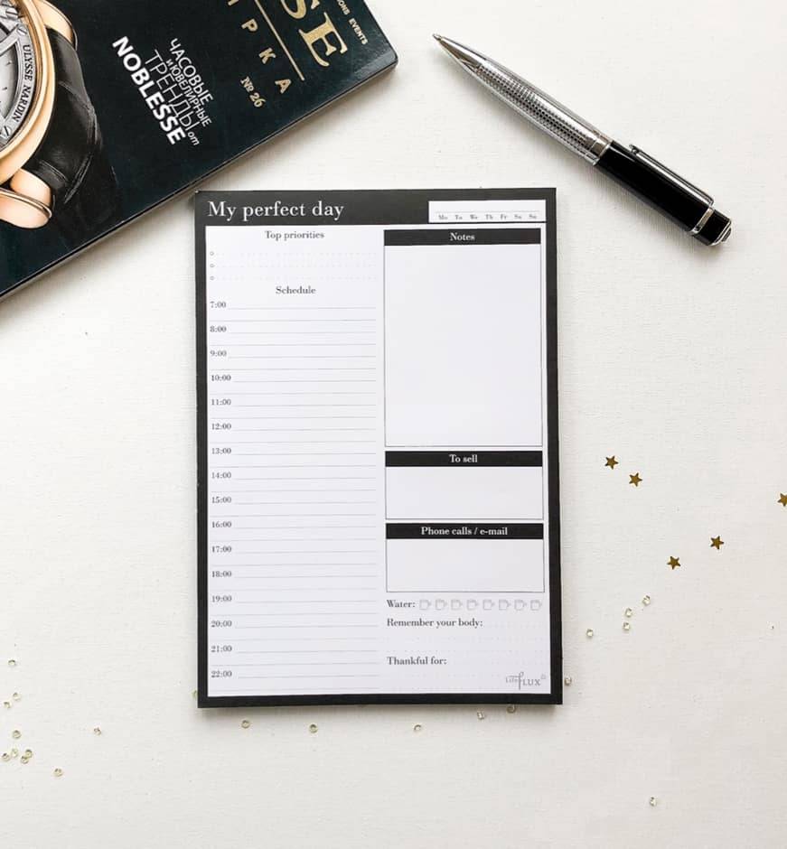 Отрывной ежедневник My Perfect Day Classic A5 62 листа