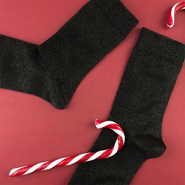 Носки высокие MySox Black Dust с люрексом