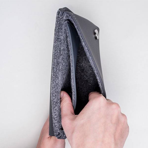 Поясная сумка из экокожи Ornament Серая с принтом