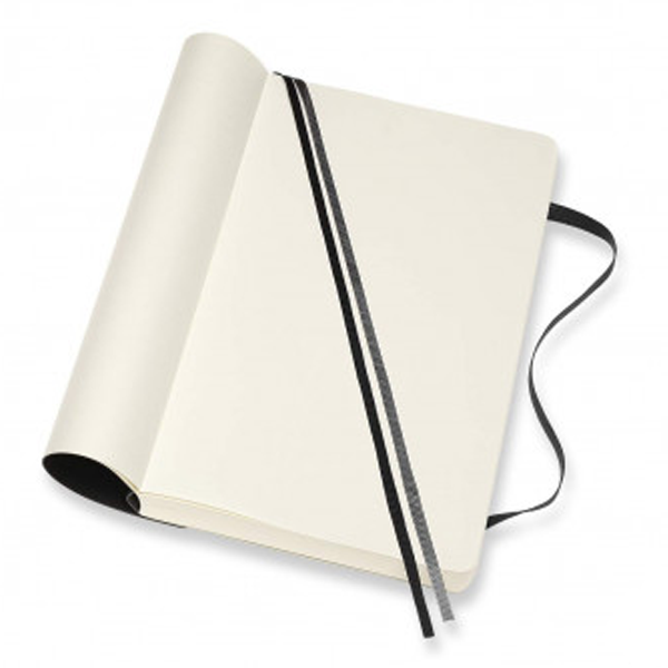 Середній блокнот Moleskine Classic Expanded М&#39;яка обкладинка Чорний Чисті Листи