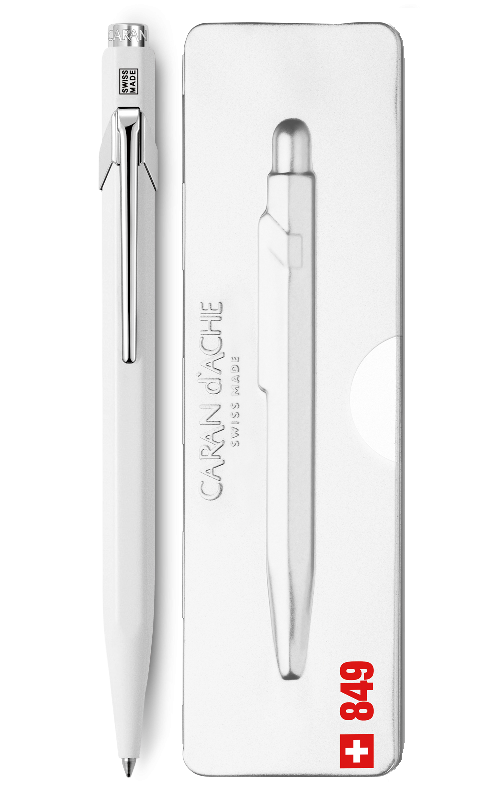 Ручка Caran d'Ache 849 Pop Line White + подарунковий футляр