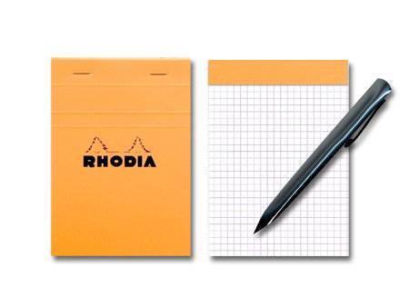 Блокнот Rhodia Pad в клетку 7,4х10,5 см Оранжевый
