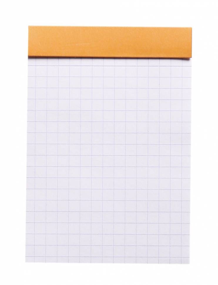 Блокнот Rhodia Pad в клетку 7,4х10,5 см Оранжевый