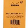 Блокнот Rhodia Pad в клітку 7,4х10,5 см Помаранчевий