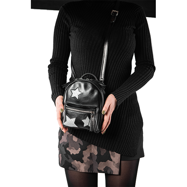 Рюкзак кожаный Star Mini Yana Belyaeva Черный