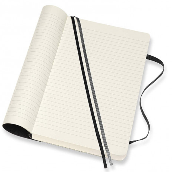 Середній блокнот Moleskine Classic Expanded М&#39;яка обкладинка Чорний Лінія