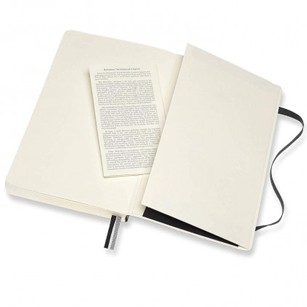 Середній блокнот Moleskine Classic Expanded М&#39;яка обкладинка Чорний Лінія