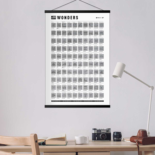 Скретч постер 100 Bucketlist Wonders