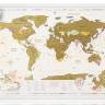 Скретч-карта світу англійською Discovery Map World Gold